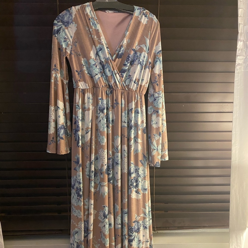 Pink Blush maternity long maxi dress